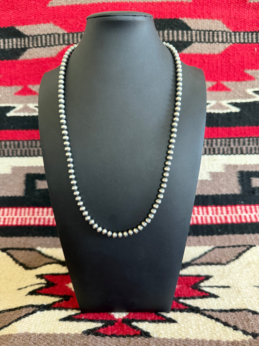 6mm Navajo Pearl Necklace 24" Long