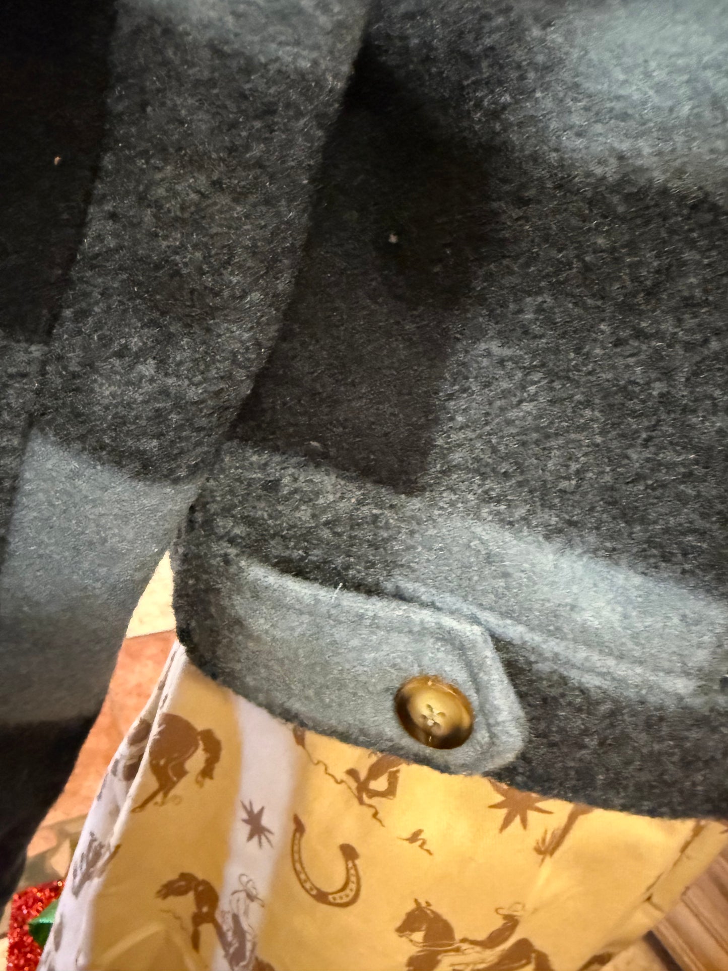 z   Blue Checkered Coat