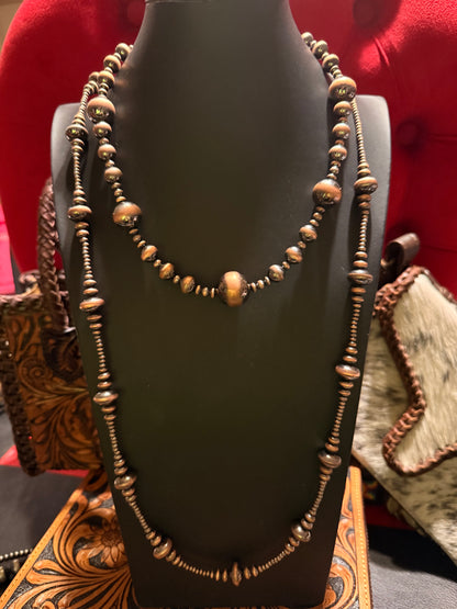 Mixed Copper Navajo Pearl Style Necklace