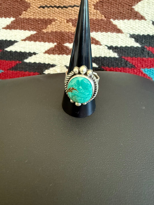 Sterling Silver Handmade and Royston Turquoise Ring