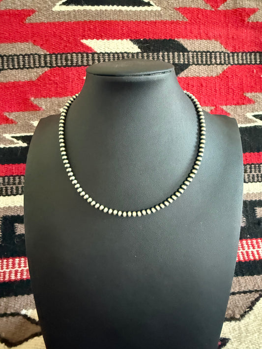 4mm Navajo Pearl Necklace 16" Long