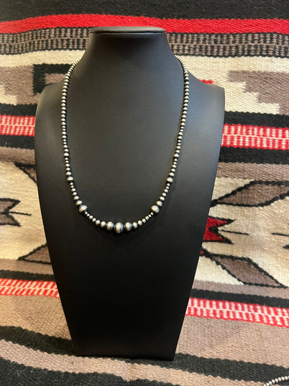 MB1 Sterling Silver Navajo Pearl Necklace 20" Long